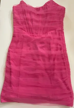 Dillard strapless mini dress Pink Size M thumbnail 3