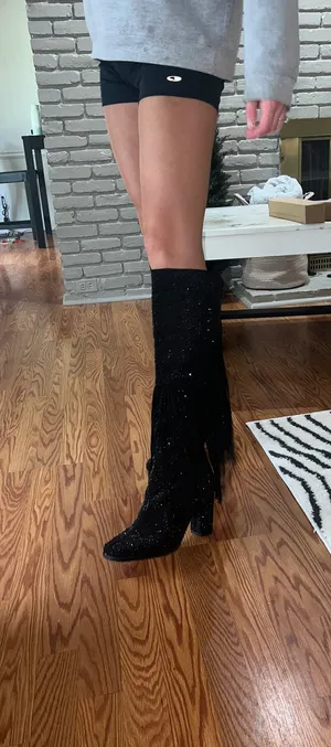 Fringe Tall Bedazzled Boots thumbnail 5