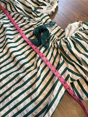 Umgee Green and White Striped Puff Sleeve Peasant Top thumbnail 6