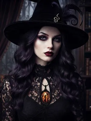Retro Style Bat Witch Pendant Cameo Black Pendant Necklace Gothic Glass Pendant thumbnail 12
