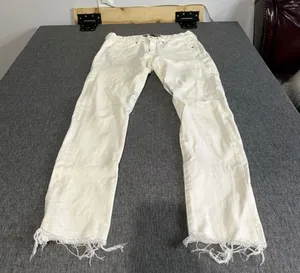 Veronica Beard Women's Brooke 8.5" Skinny Fray Raw Hem White Denim Jeans Sz 27 thumbnail 1