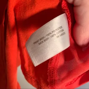 Old Navy Womens Sz XS Scoop Neck Short Sleeve Blouse Red Pink Mixed Media Pocket thumbnail 8