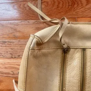 tan vintage cream lucky brand leather purse thumbnail 5