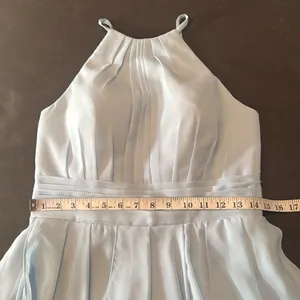Women’s Short Pale Blue Homecoming Party Halter Dress Corset Back Size 8 **READ thumbnail 8