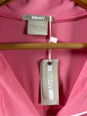 Ink & Ivy Pink Short Sleeve Button Front Pajama Shirt NWT thumbnail 4