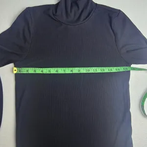 Wilfred Aritzia Black Ribbed‎ Turtleneck Long Sleeve Top Tencel Modal 100780 L thumbnail 7