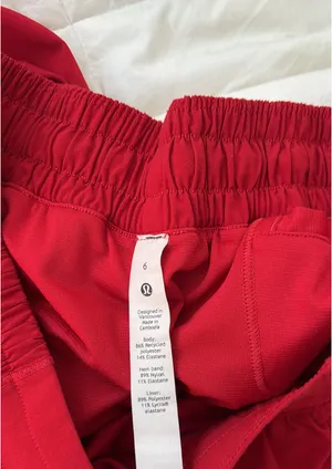 Red Lululemon Hotty Hot Shorts 2.5" thumbnail 3