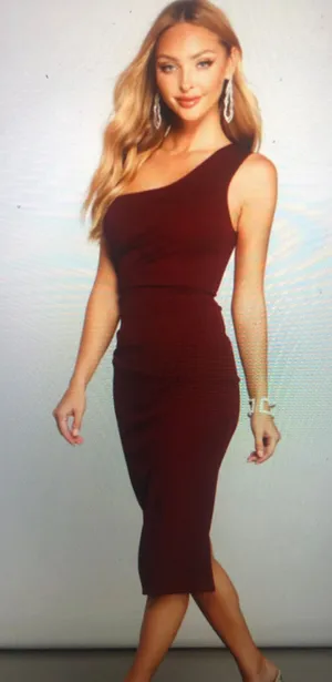 Windsor One Shoulder Cocktail Dress thumbnail 1