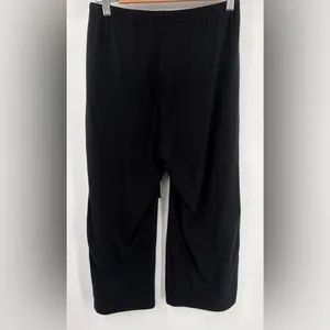 Mountain Hardwear women’s black wide leg cropped drawstring lounge pant size S thumbnail 3