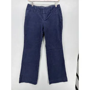 Gap Womens Corduroy Pants Navy Blue Bootcut Stretch 4 thumbnail 2