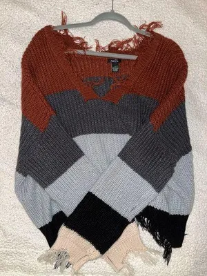 Rue 21 Distressed Fringe Sweater thumbnail 8