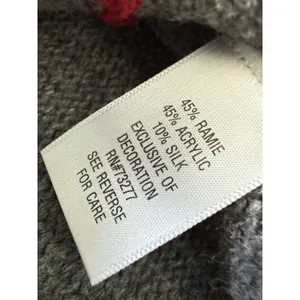 Croft & Barrow Ramie Silk Christmas‎ Sweater zip up cardigan Cardinal Floral thumbnail 6