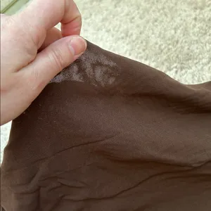 Espresso mock neck top. Xs/S Brown thumbnail 9