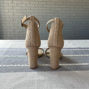 Jeffrey Campbell Rowboat Block Heel Sandals Tan Size 7 thumbnail 6