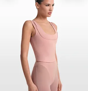 NikeSKIMS Matte Women's Double-Strap Scoop Tank Top Pink Himalayan Size M thumbnail 2