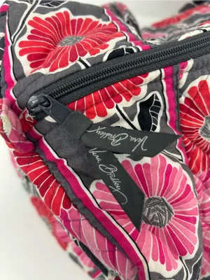Vera Bradley Large Duffel Bag Cherry Blossoms Retired Pink Red Gray Floral thumbnail 9