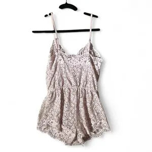 Victoria's Secret Floral Babydoll Lace Teddy Romper Romantic Pink‎ XS thumbnail 2
