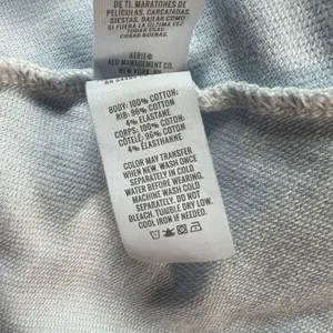 Aerie Peplum Hoodie Sweatshirt‎ Small Blue Balloon Sleeve Babydoll Oversized S thumbnail 14