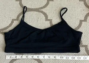 Lululemon black no padding yoga lounge light support bra thumbnail 9