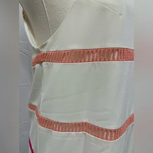Entro Striped Sleeveless Shift Dress High Neck Colorful Preppy Spring Womens S‎ thumbnail 3