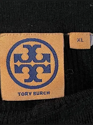 Tory Burch Thona Ribbed Knit Wool Blend Leggings Black Women’s XL Ret. $150 Lux thumbnail 2