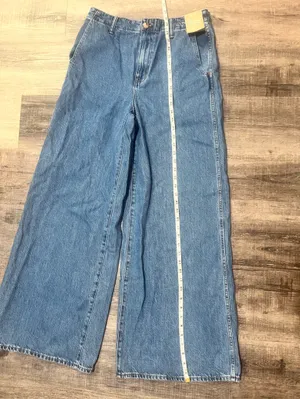 MADEWELL Wide Sweep Denim Trousers in Java Wash thumbnail 8