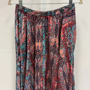Appleseeds‎ Women's Boho Multicolor Paisley Midi Skirt Elastic Waist A13046 thumbnail 3