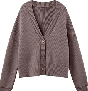 Cozy Brown Women's Cardigan Size L thumbnail 1