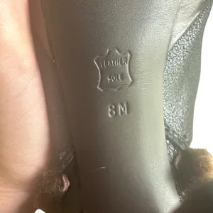 Tory Burch Shearling Cuffed Platform Booties Metallic Leather Fur Trim 8 thumbnail 9
