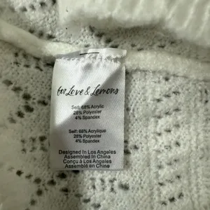 Revolve For Love & Lemons Coquette Open Knit Blanca Crochet Crop Top size small thumbnail 5
