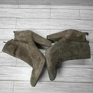 Steve Madden Jannyce Olive Suede Block Heel Ankle Boots Pointed Toe Womens‎ 9M thumbnail 3