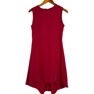 Nha Khanh Sleeveless Asymmetric High-Low A-Line Dress Cocktail Mini Dress 2 Red thumbnail 12