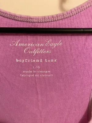 American Eagle Outfitters Pink Purple Boyfriend Tank Top thumbnail 3