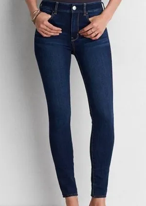 American Eagle Dark Wash Hi-Rise Jegging thumbnail 1