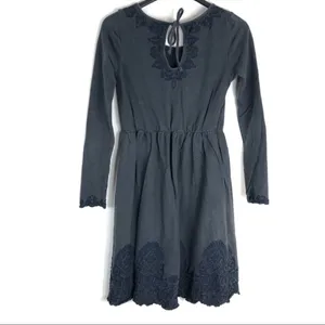 Anthro Saturday Sunday‎ grey embroidered dress small thumbnail 7