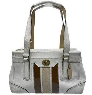 coach leather white shoulder bag thumbnail 1