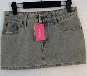 Edikted Light Blue Denim Mini Skirt thumbnail 1