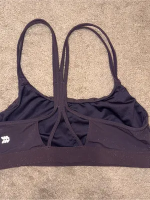all in motion Sparkle Strappy Sports Bralette - Plum Size: M thumbnail 2