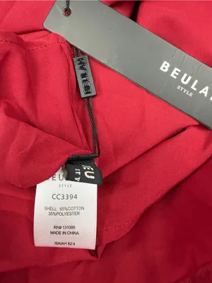 Beulah Style NWT Red V-Neck Tulle Long-Sleeve Party Dress thumbnail 3