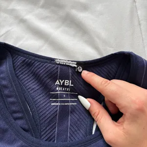 AYBL Balance V2 Seamless Sports Bra Navy Blue Racerback Cutout Activewear Small thumbnail 4
