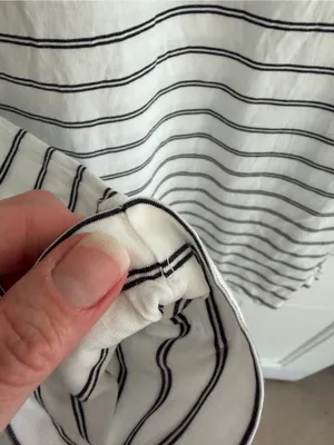 Patagonia Organic Cotton Striped‎ Long Sleeve Tee White Black Women’s Small thumbnail 5
