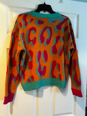 colorful sweater Size M thumbnail 2