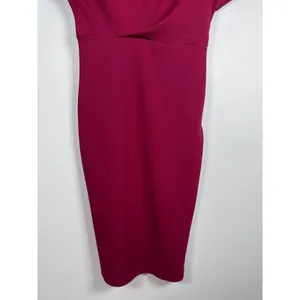 Alexia Admor Olivia Draped Shoulder Sheath Dress Women XS plum Cocktail Chic thumbnail 3