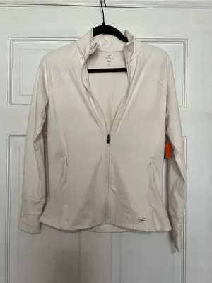 Freely By Athleta Cream Lightweight Utility Jacket thumbnail 1