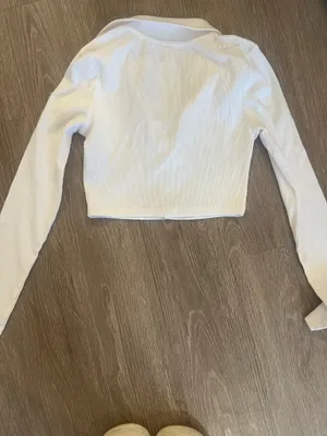 Zara cropped ribbed polo thumbnail 2
