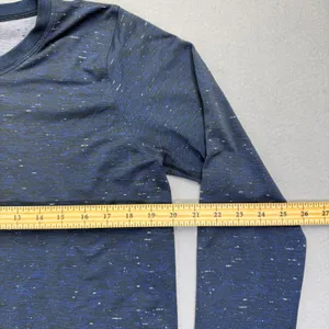 Lululemon Swiftly Tech‎ Long Sleeve Shirt Navy Blue Space Dye Size 12 thumbnail 3