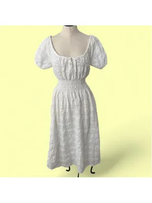 Madewell Sophia Midi Dress in Seersucker Check - Size XS thumbnail 3