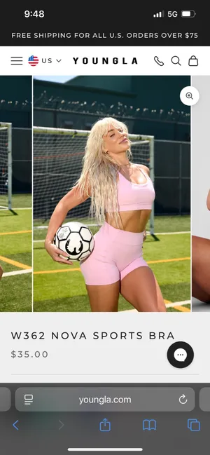 young la pink workout set thumbnail 2