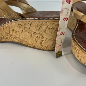 Sam Edelman Size 8.5 Cork Wedge Thong Sandals thumbnail 10