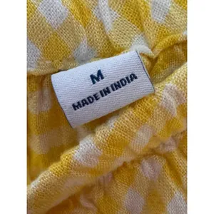 Old Navy Yellow and White Gingham Off Shoulder Dress Size Medium New with tag thumbnail 5